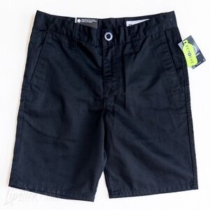 NWT Volcom Frickin Chino Shorts in Black Size 27 | 14 (Big Kids)